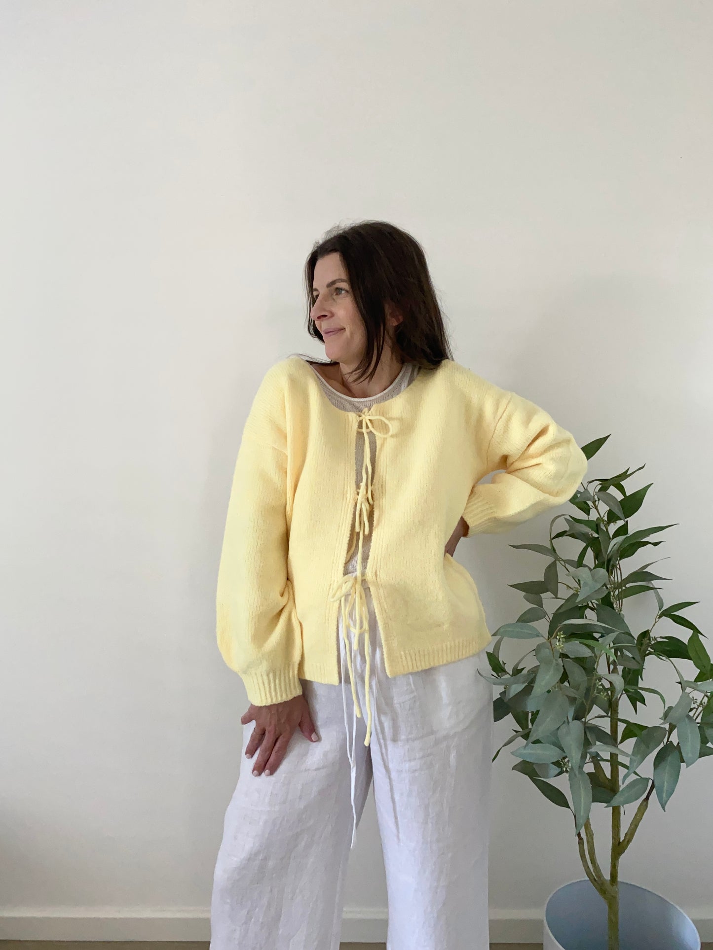 Georgie Tie Knit - Lemon