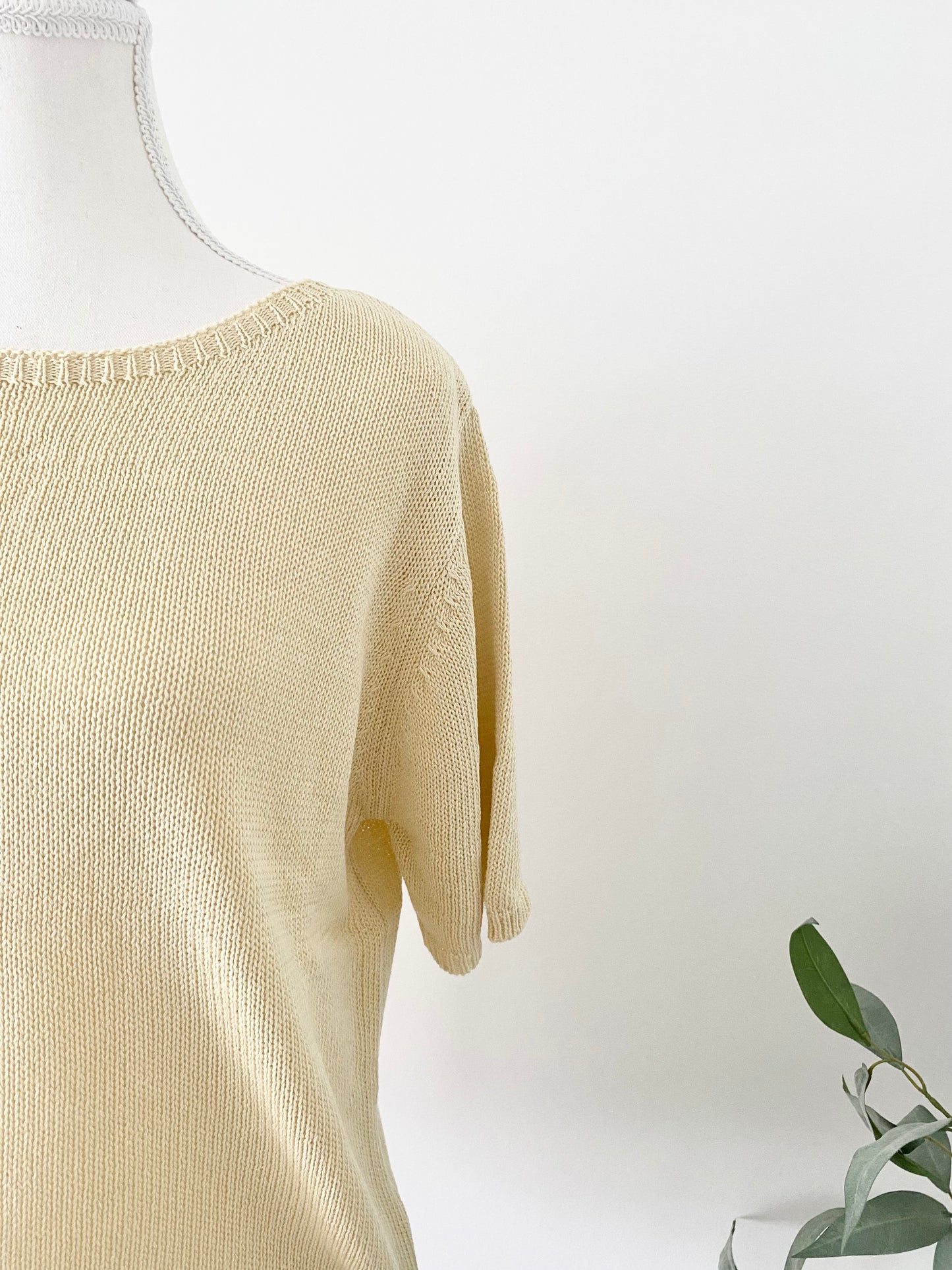 Summer Knit Tee - Lemon
