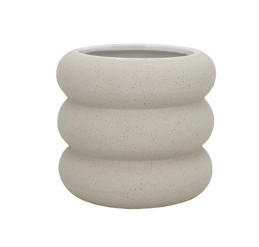 Ebony Stone Ceramic Planter