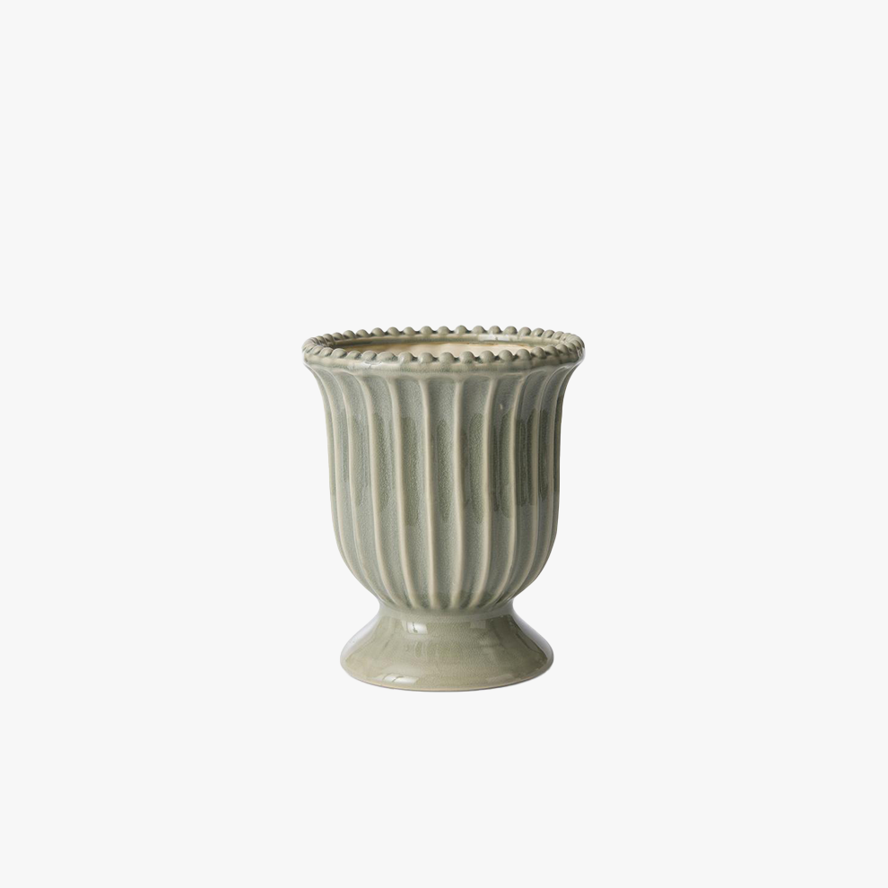 Cassie Pedestal Vase - Sage Green