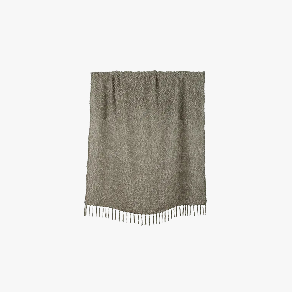 Burbujeo Cotton Blend Throw - Sage