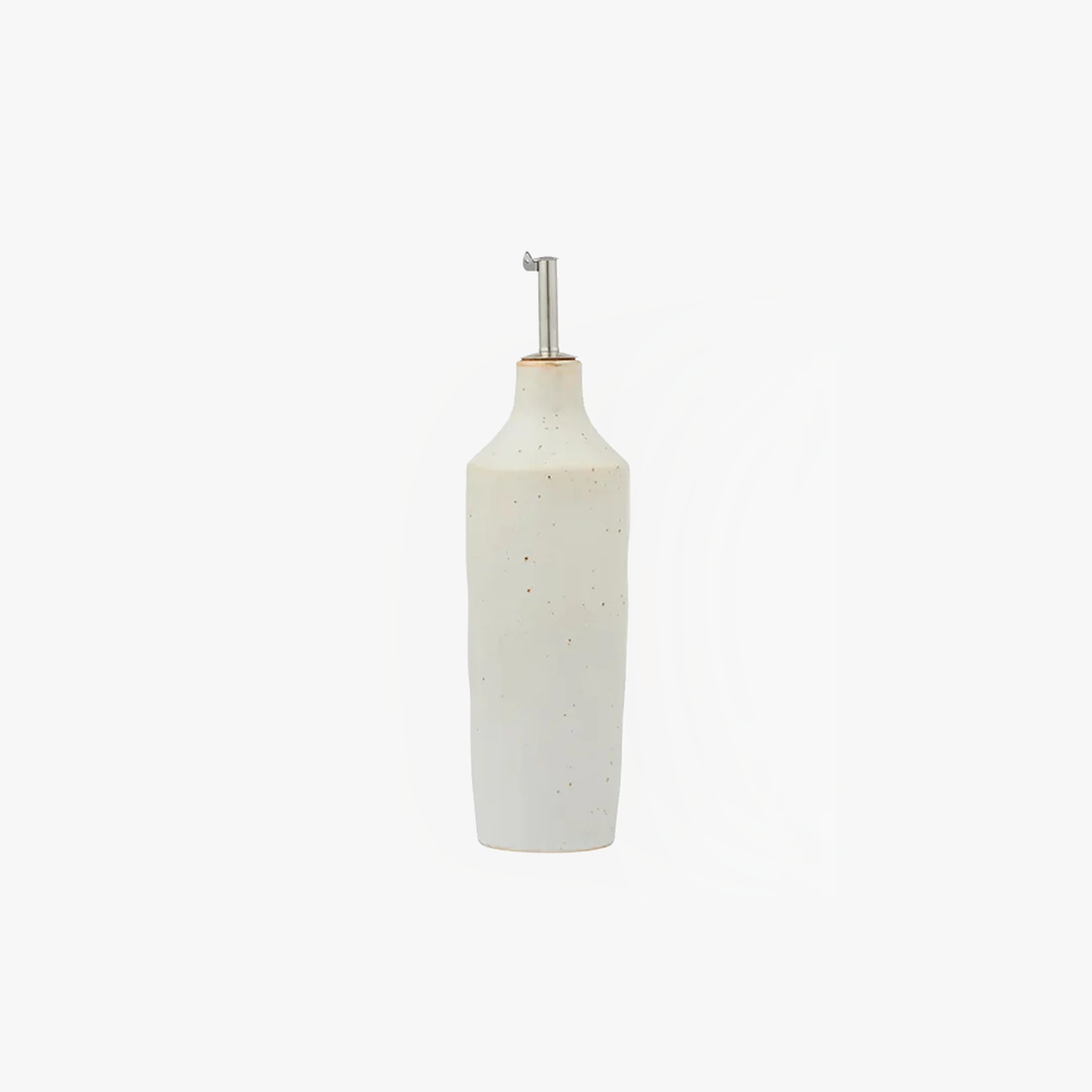 Ceramic Oil/Vinegar Bottle - Ivory