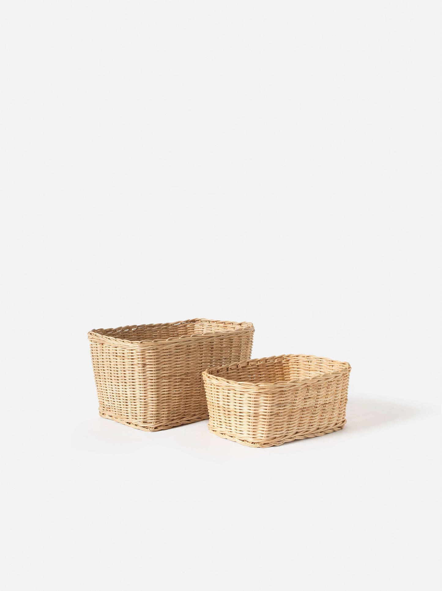 Rectangle Rattan Basket Natural - Small