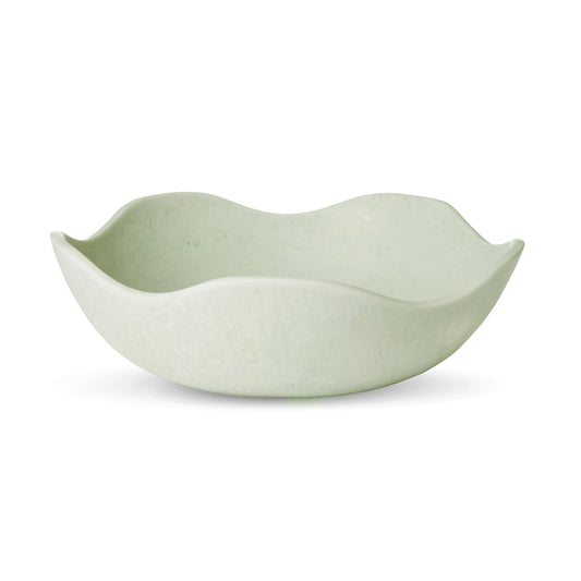 Aries Sage Green Wavy Salad Bowl