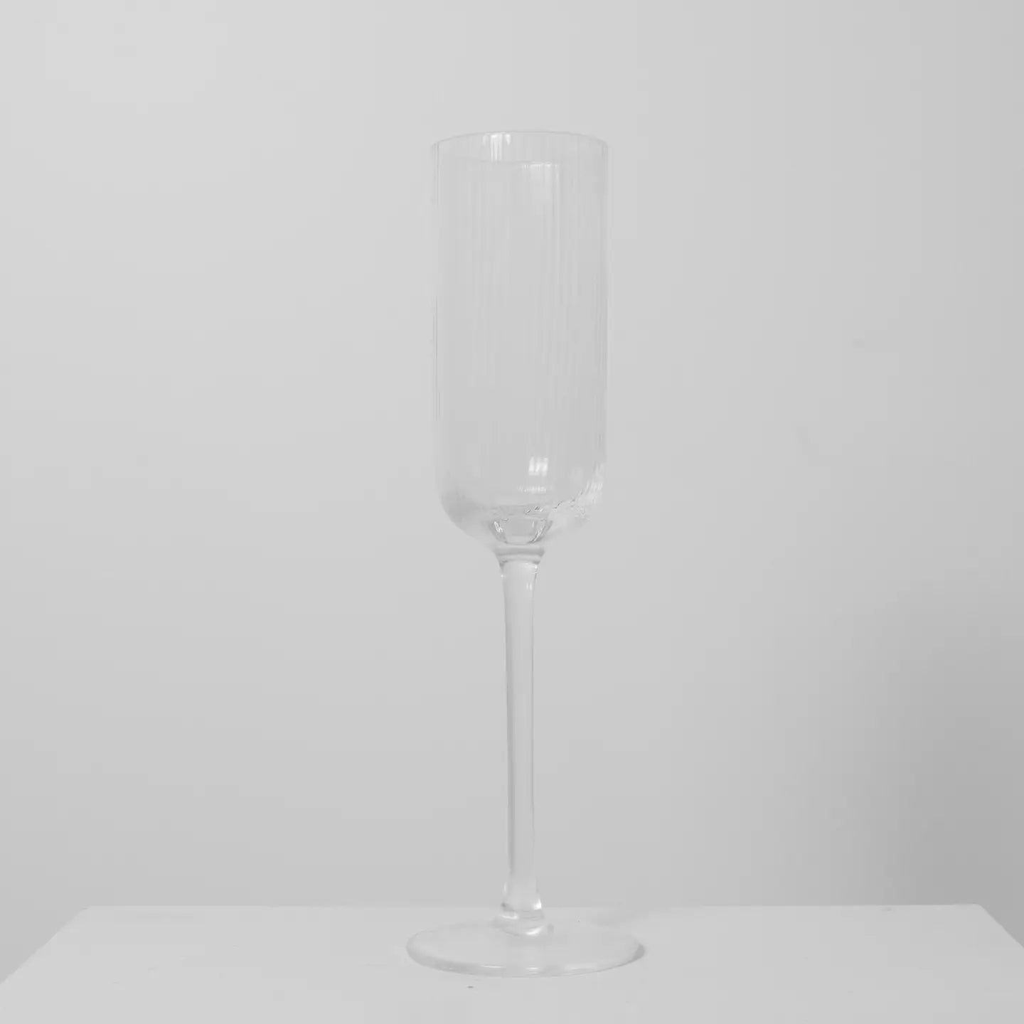 Atticus Ribbed Champagne Glass - Set of 4