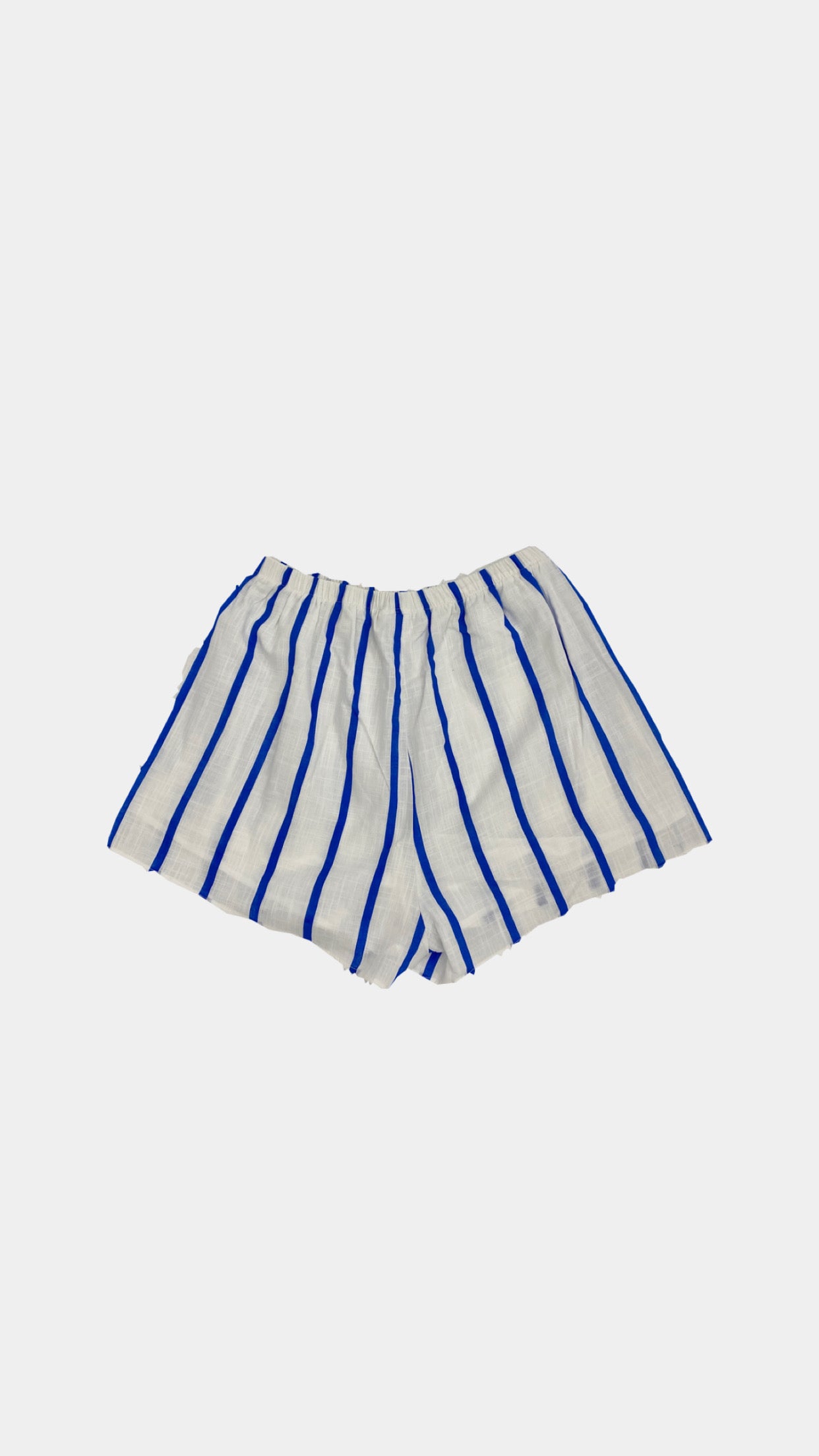 Blue + White Stripe Shorts