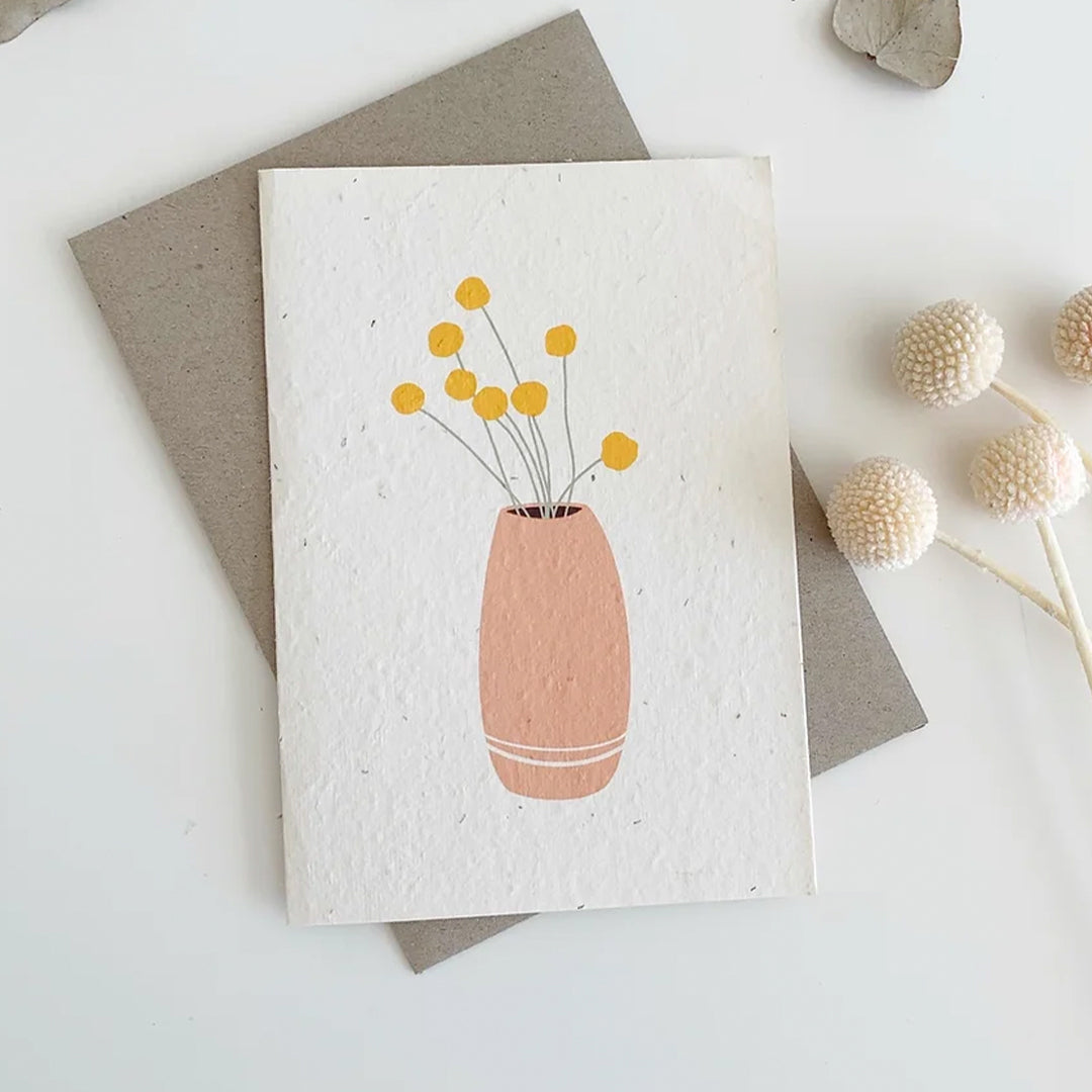 Billy Buttons Card - Plantable