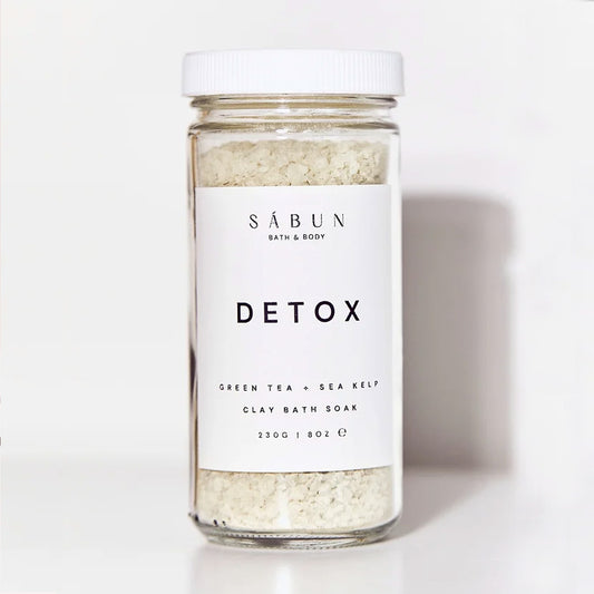 Detox Bath Soak - Green Tea & Sea Kelp - 230g Glass Bottle