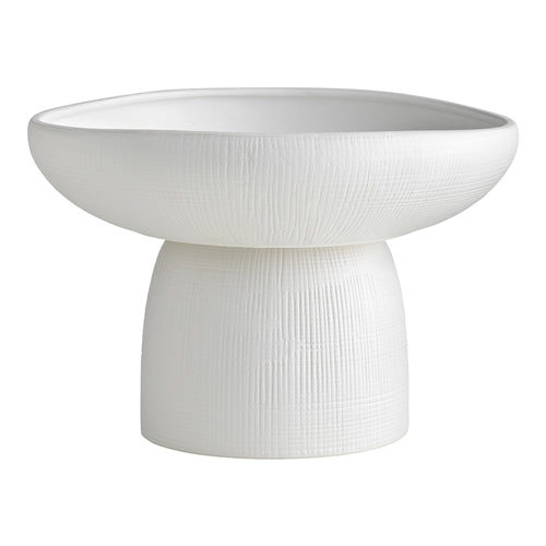 Bisque Large Footed Bowl - White