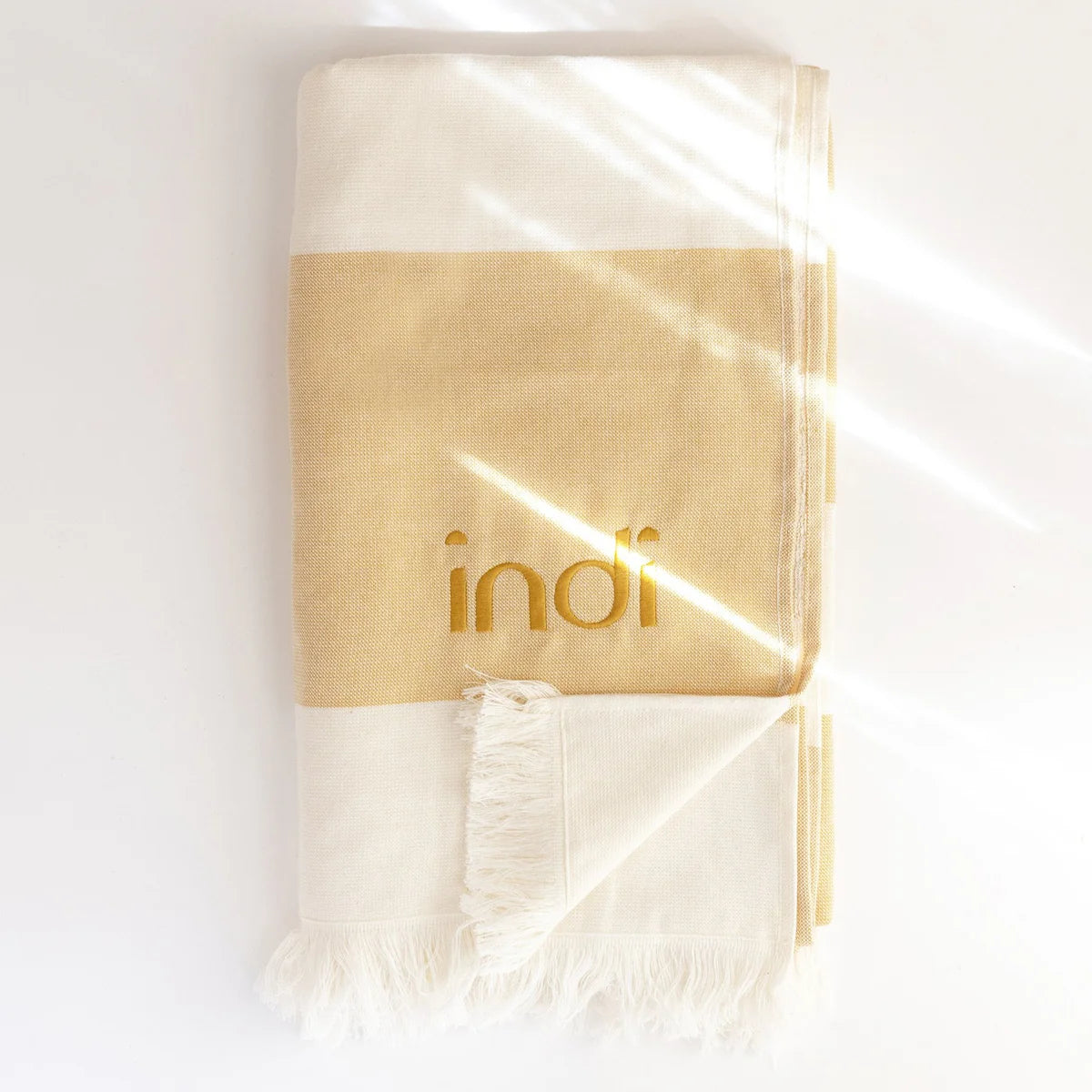 Turkish Cotton Beach Towel - Golden Sand