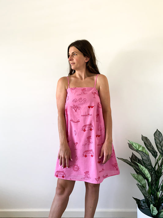 Paradise Mini Dress - Pink