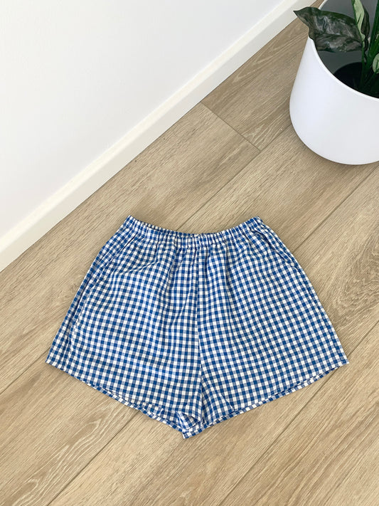 Blue Gingham Shorts