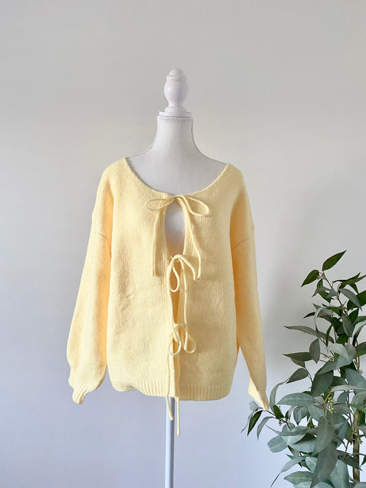 Georgie Tie Knit - Lemon