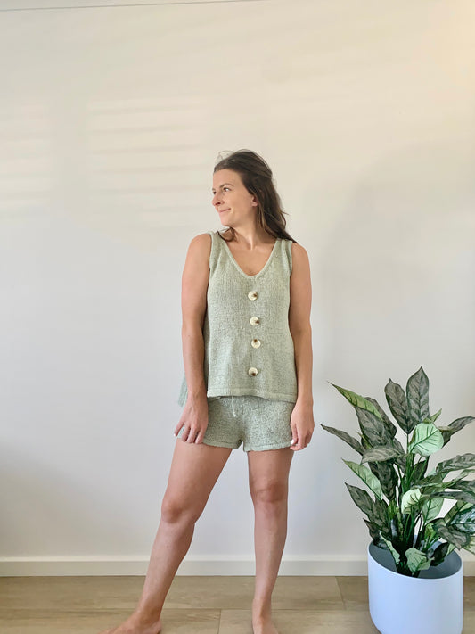 Ella Knit Set - Sage Green