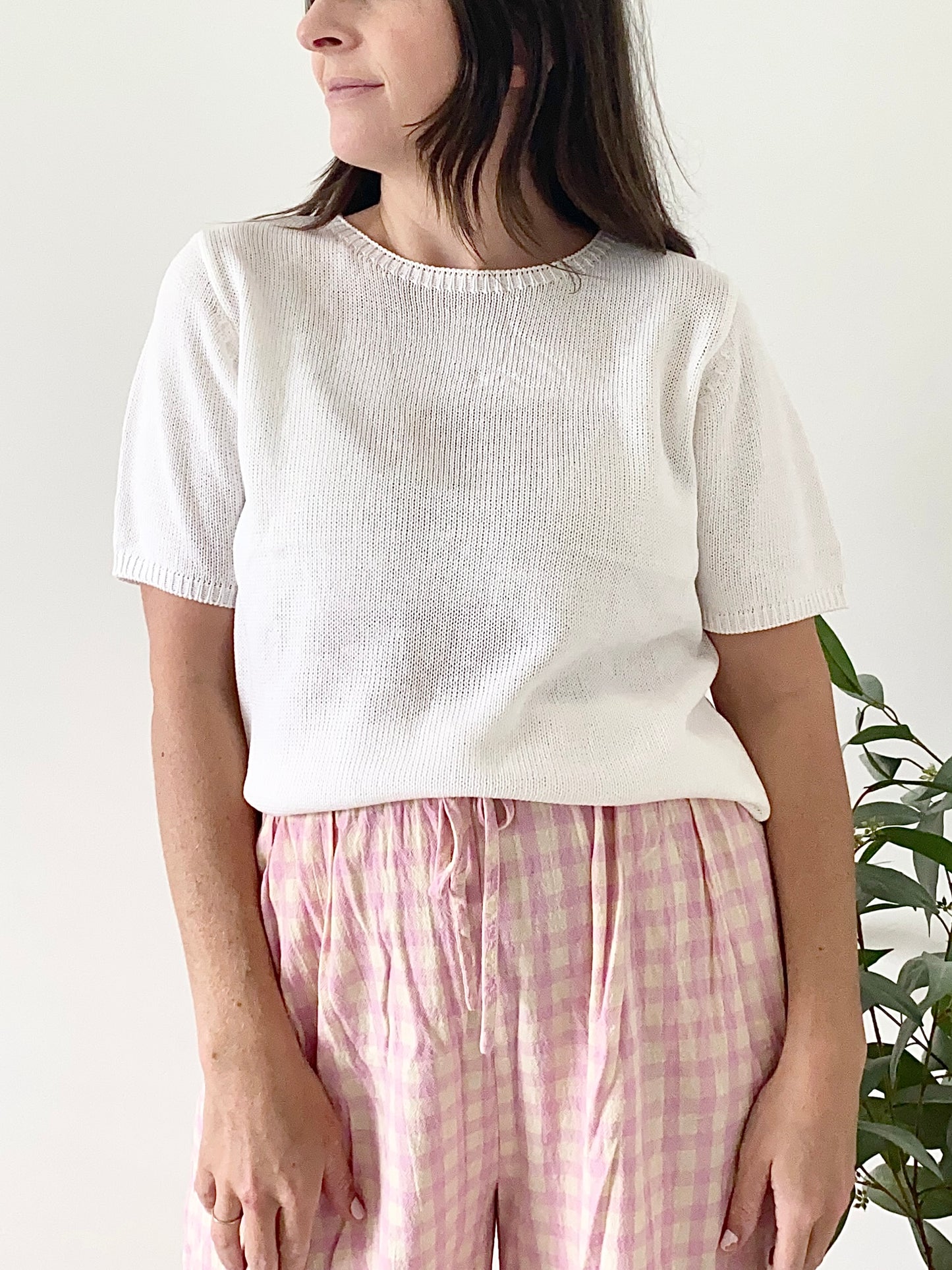 Summer Knit Tee - White