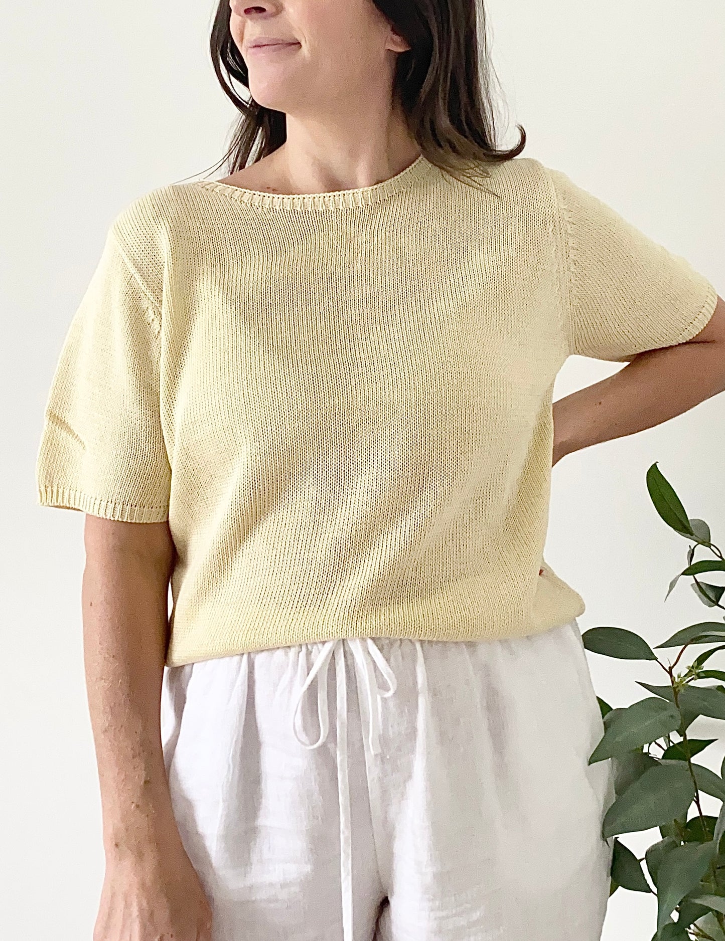 Summer Knit Tee - Lemon