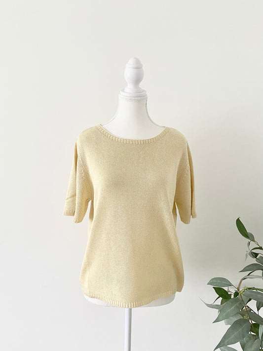 Summer Knit Tee - Lemon
