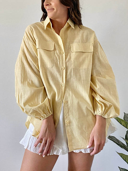 Linen Shirt - Lemon