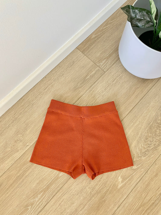 Georgia Knit Shorts - Rust