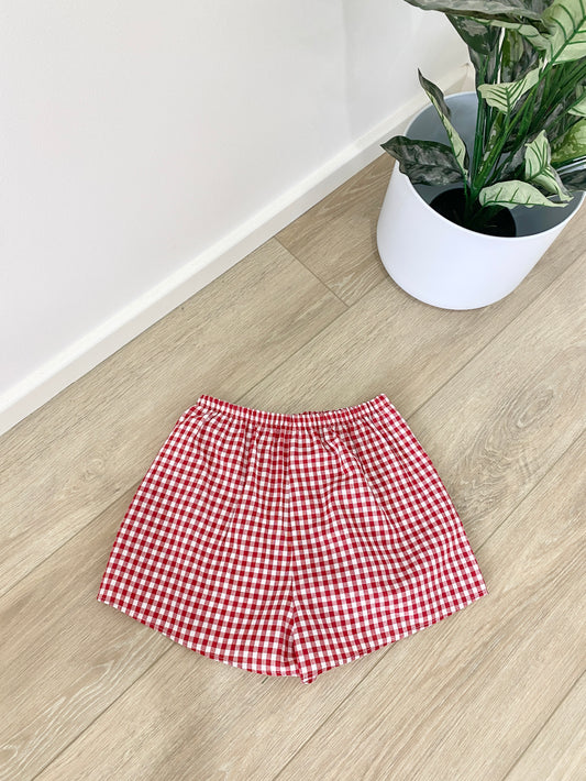 Red Gingham Shorts