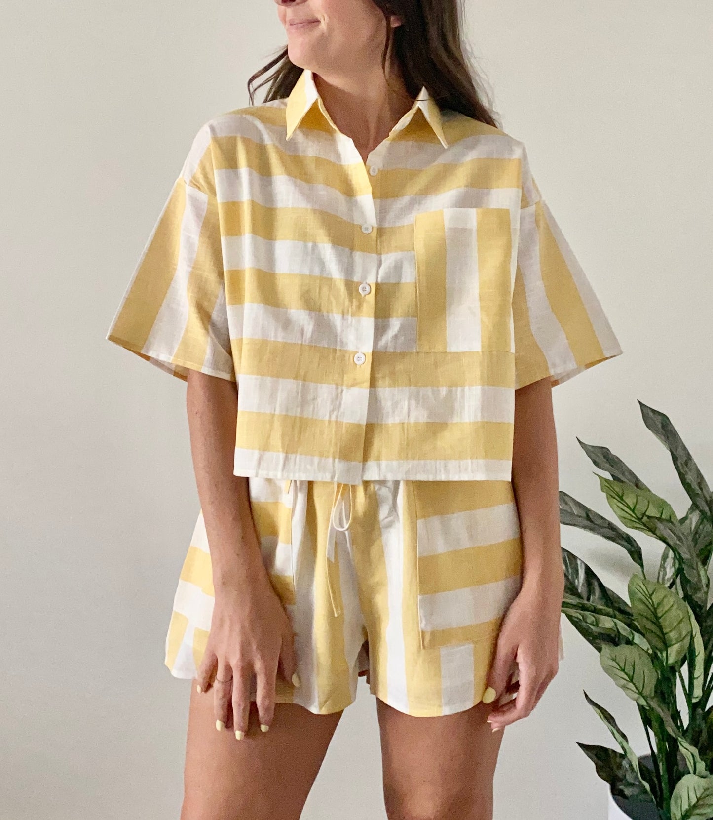 Charlie Stripe Set - Lemon