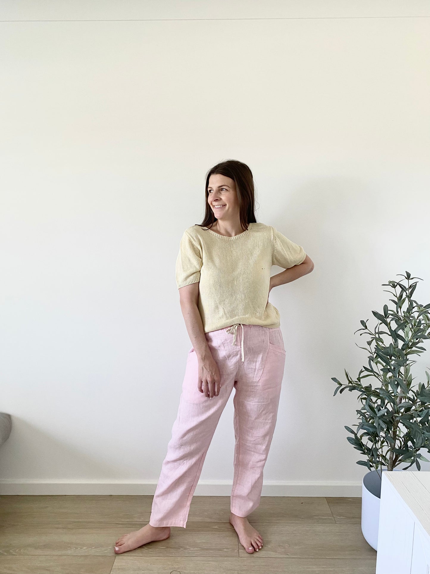 Little Lies Luxe Linen Pant - Pink