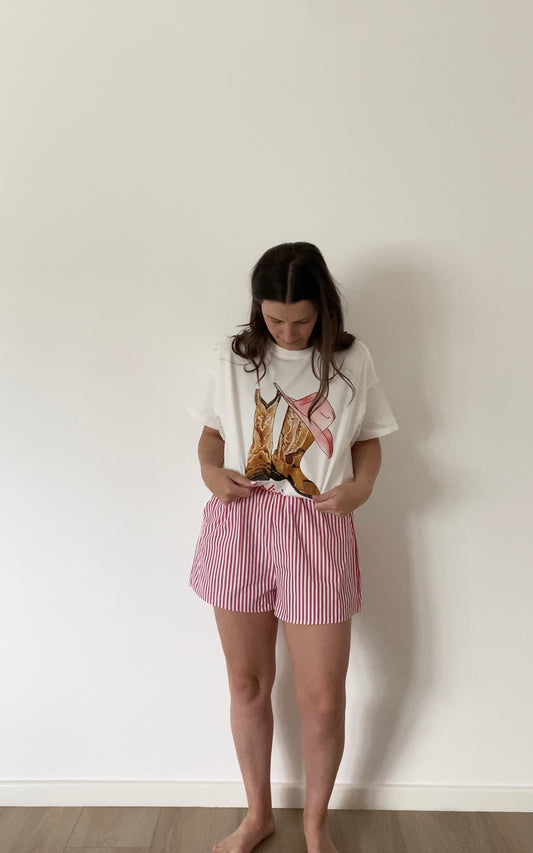 Red Striped Shorts