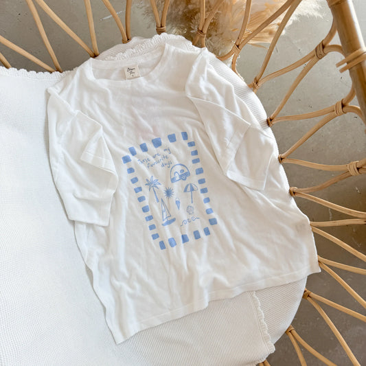 Ladies 'Favourite Days' Tee - White & Blue