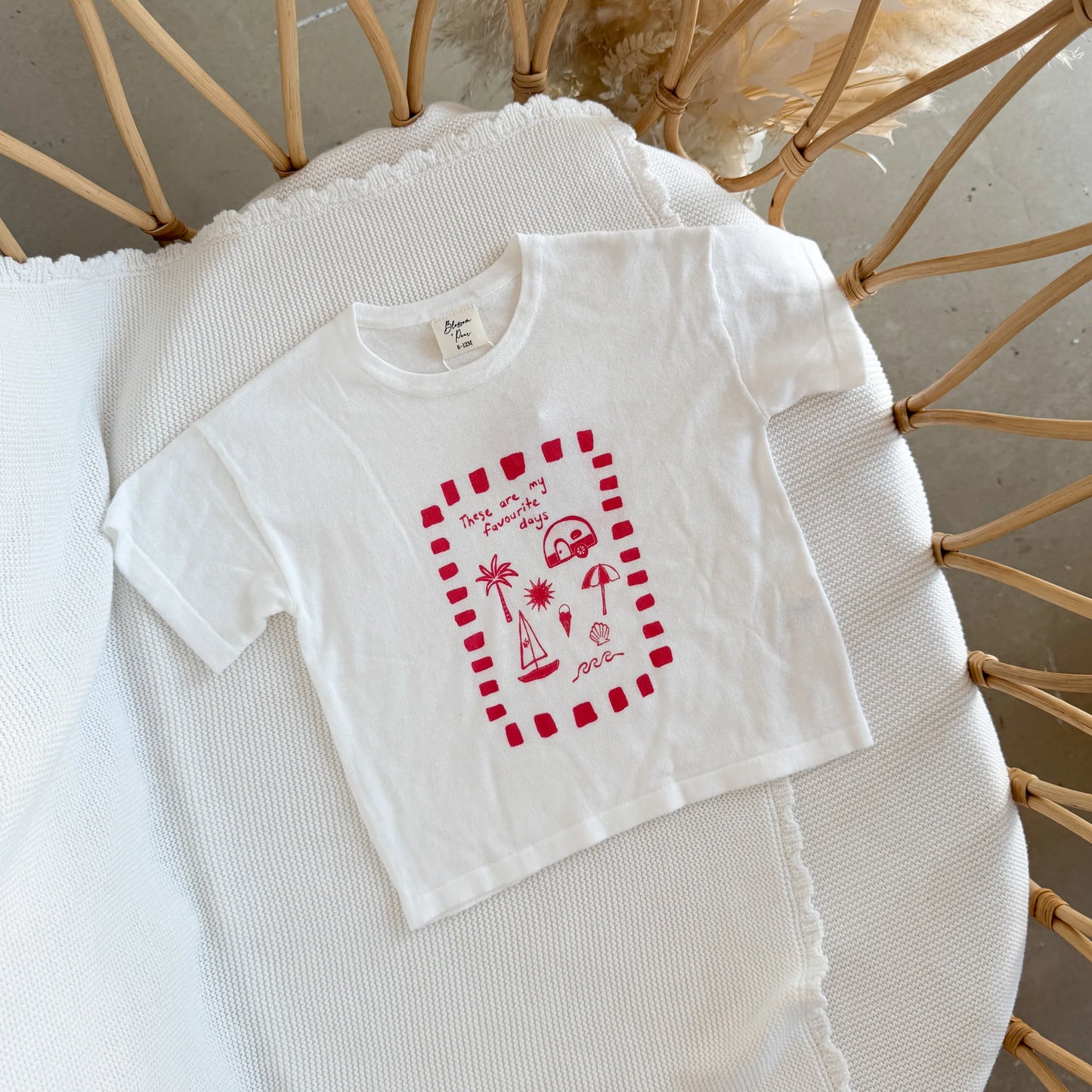 Favourite Days' Tee - White & Red