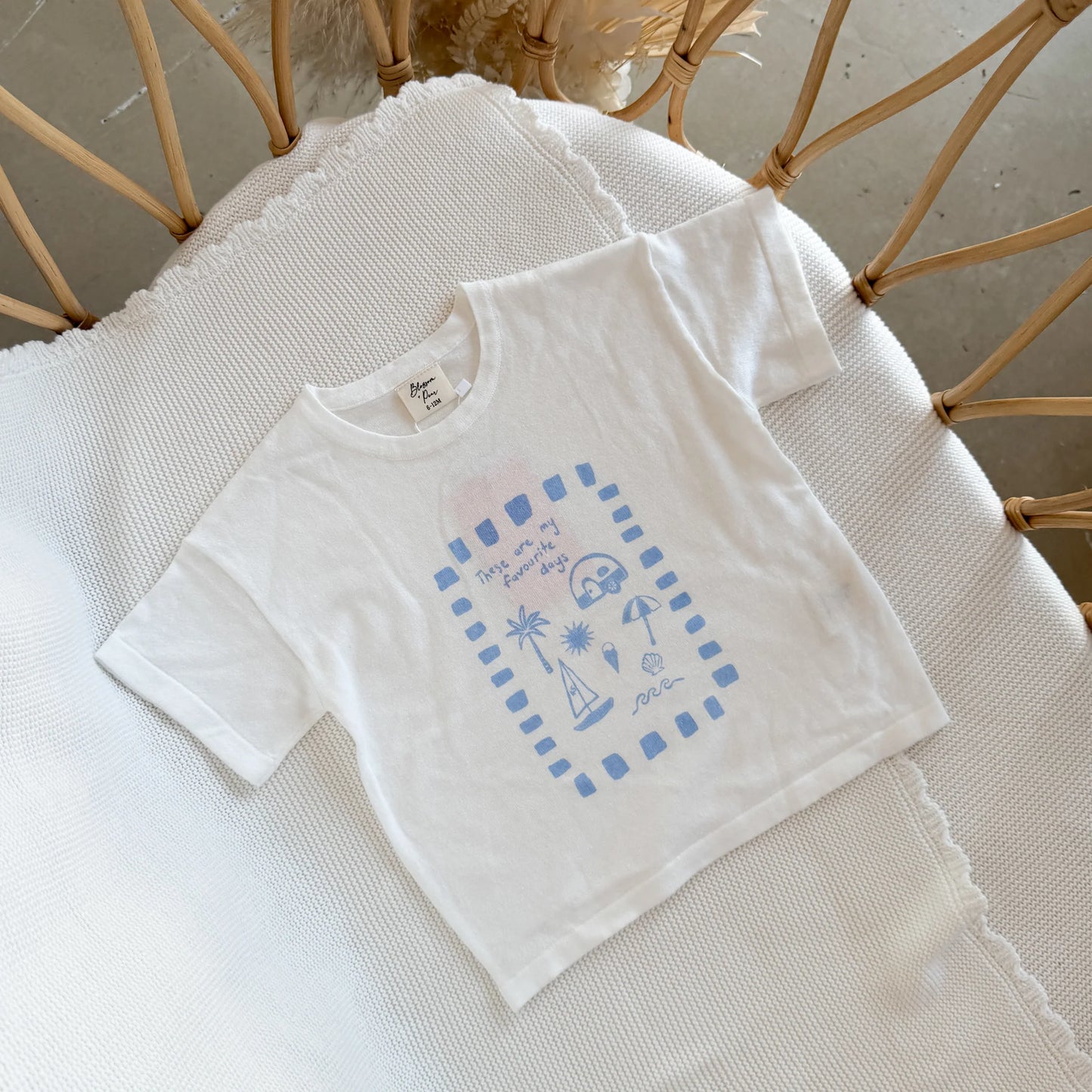 Favourite Days' Tee - White & Blue