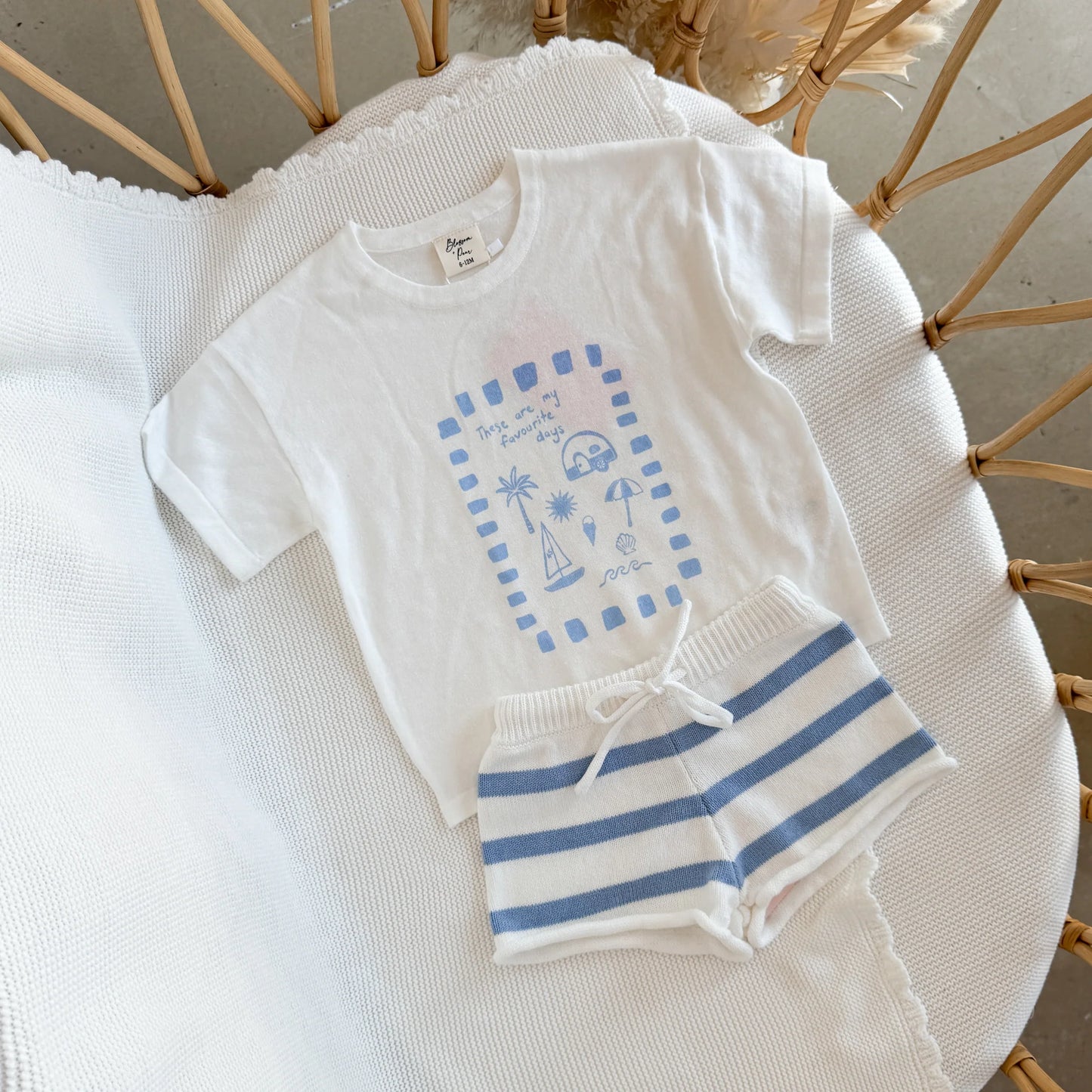 Favourite Days' Tee - White & Blue