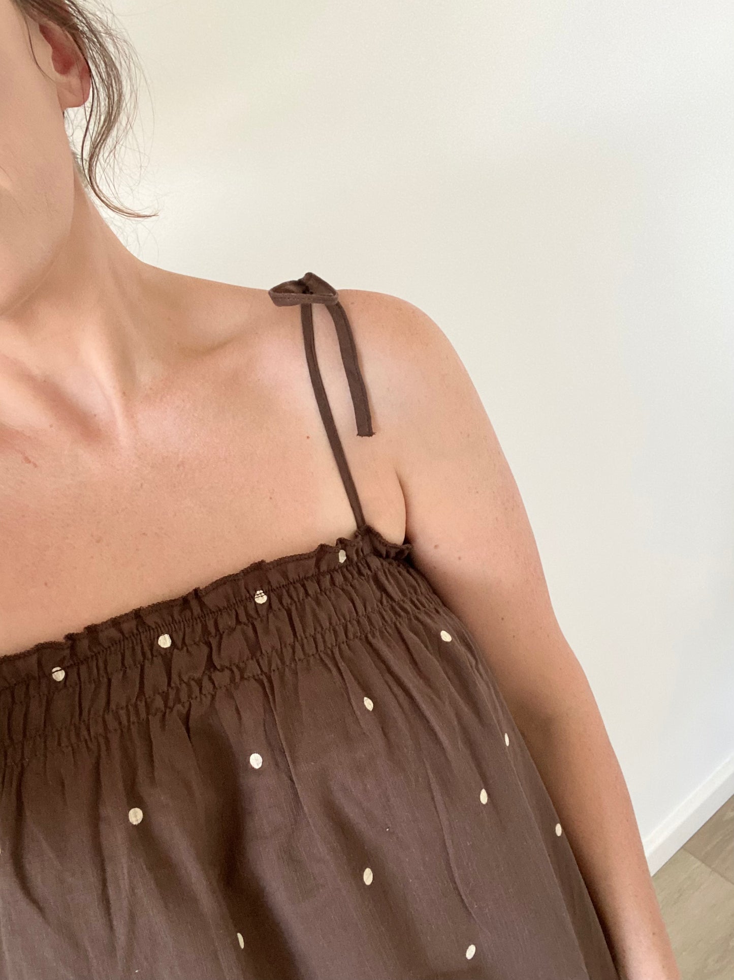 Florence Tie Dress - Chocolate