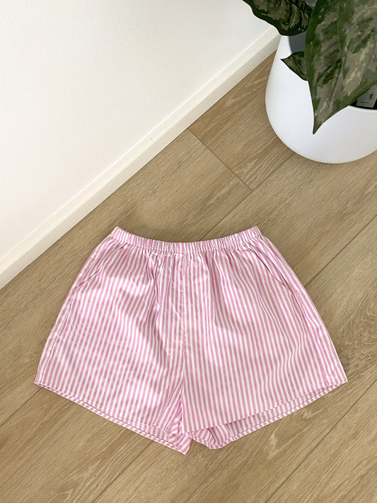 Lilac Striped Shorts