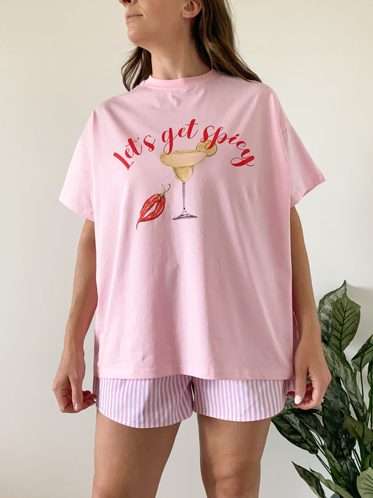 Pink Lets Get Spicy Tee