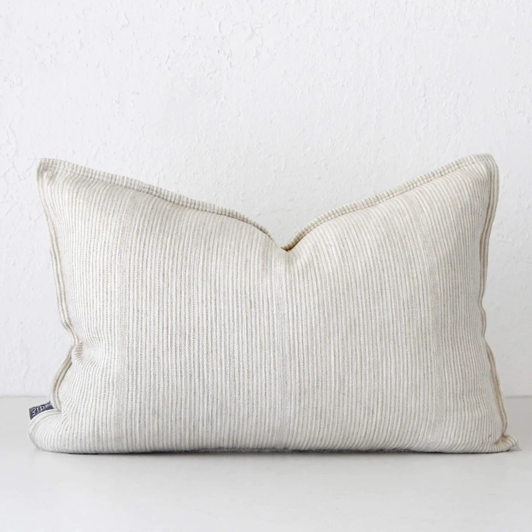 Myra Natural/White Stripe Cushion - Rectangle