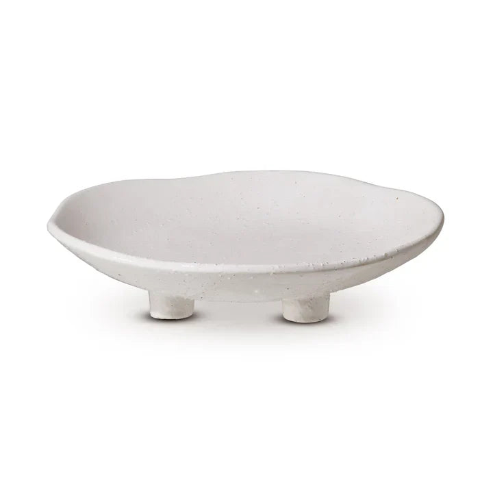 August Cream Pedestal Platter