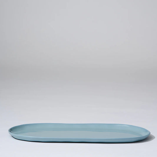 Cloud Oval Plate Large - Light Blue
