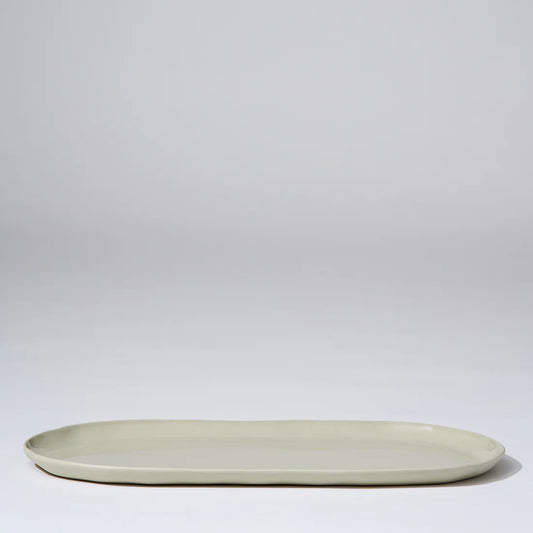 Cloud Oval Plate Large - Chalk