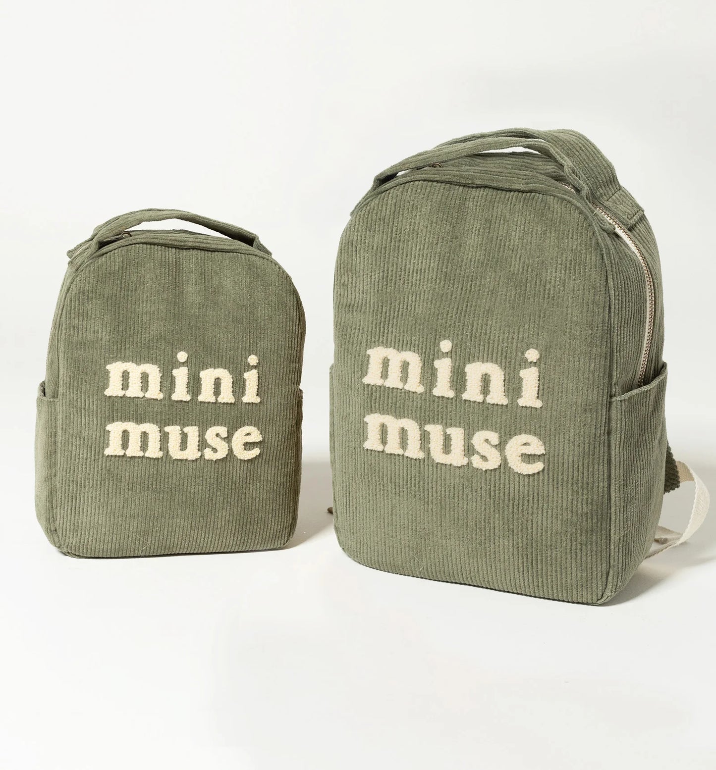 Mini Mini Muse Organic Backpack - Olive