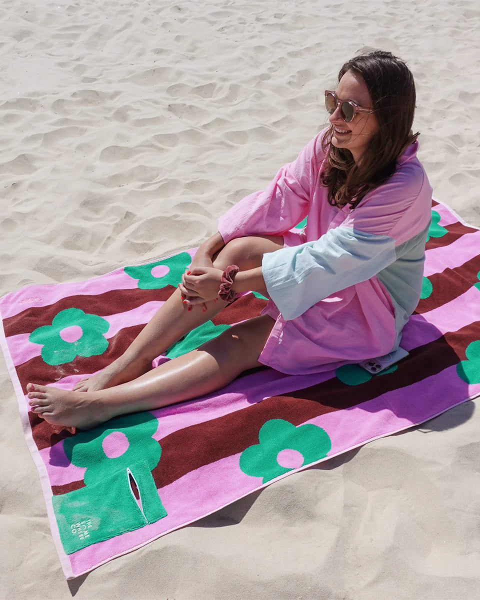 Premium Cotton Beach Towel - Rocky Road