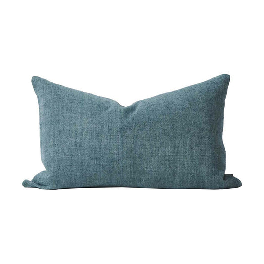 Heavy Linen Cushion - Rectangle Bluestone