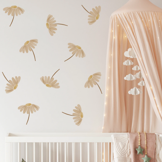 'Daisy' Removable Fabric Wall Decal Set
