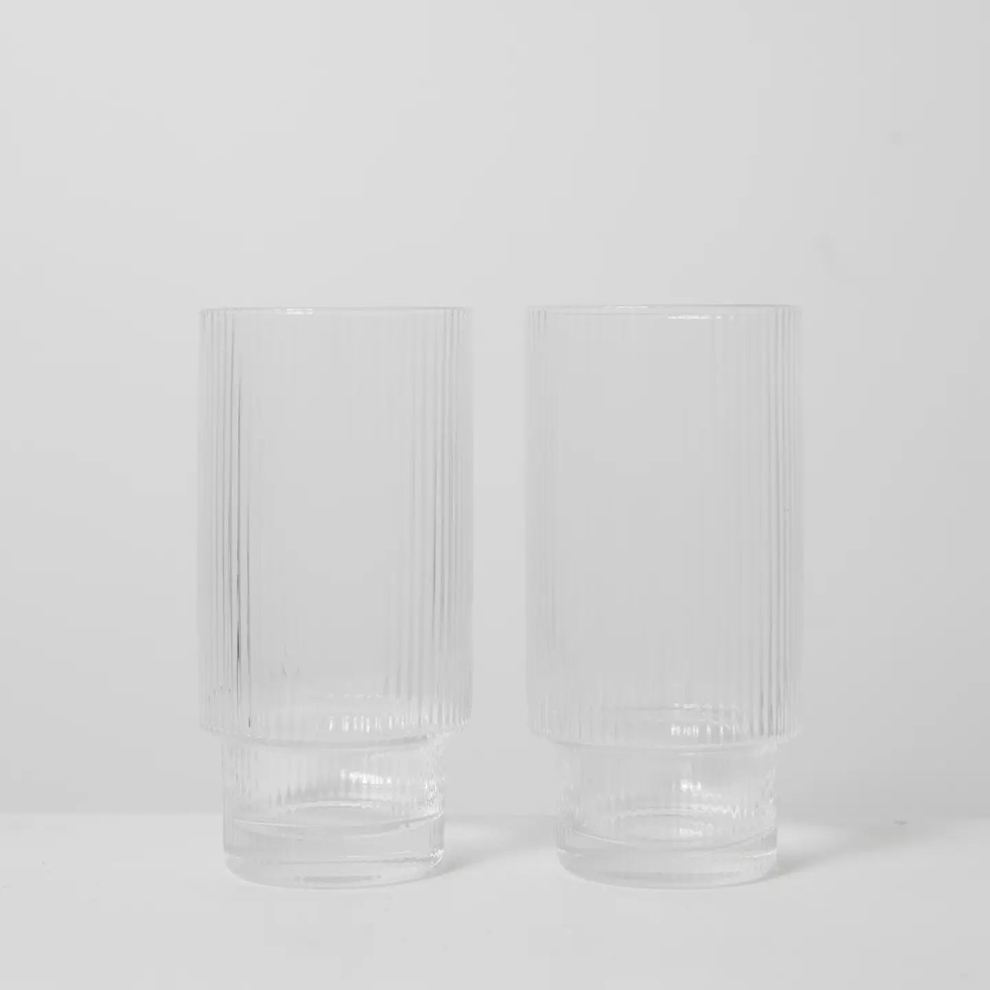 Oscar Ribbed Highball Glass  - Set of 4