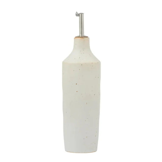 Ceramic Oil/Vinegar Bottle - Ivory