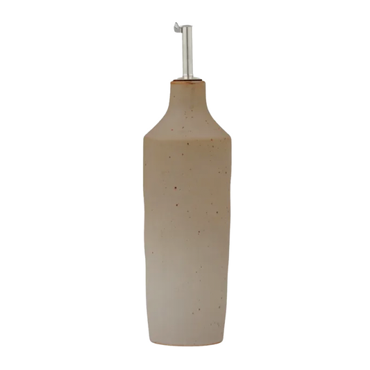Ceramic Oil/Vinegar Bottle - Taupe