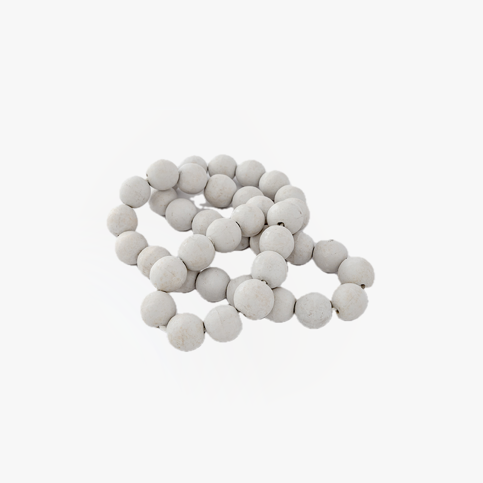 White Wooden Beads