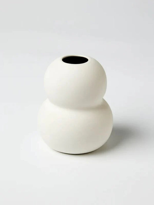 Happy Vase Double - Pure White