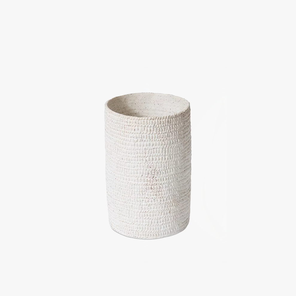 Aurora Cylinder Vase White