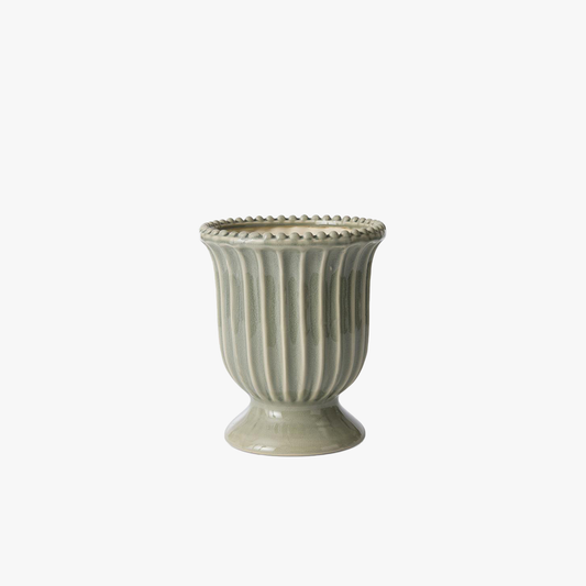 Cassie Pedestal Vase - Sage Green
