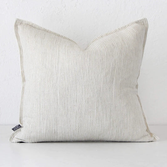 Myra Natural/White Stripe Cushion - Large